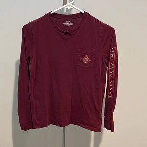 Vineyard Vines Kid's Burgundy Long Sleeve Tee